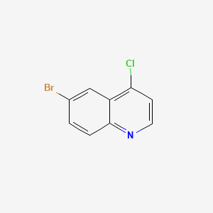 Chemical structure of 6-bromo-4-chloroquinoline