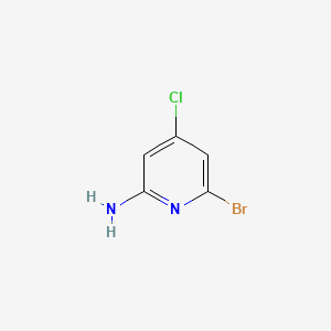 Chemical structure of 6-Bromo-4-chloropyridin-2-amine