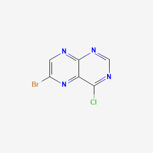 Chemical structure of 6-Bromo-4-chloropteridine