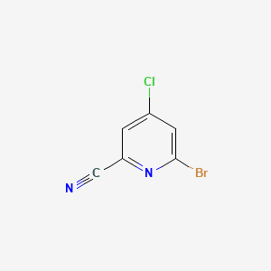 Chemical structure of 6-Bromo-4-chloropicolinonitrile