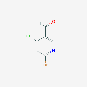 Chemical structure of 6-Bromo-4-chloronicotinaldehyde