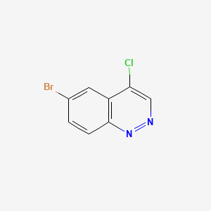 Chemical structure of 6-Bromo-4-chlorocinnoline