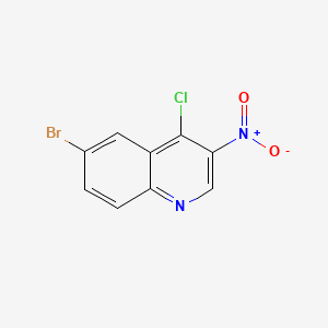 Chemical structure of 6-Bromo-4-Chloro-3-Nitroquinoline