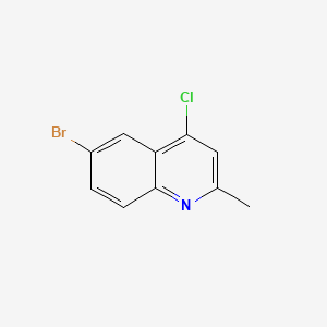 Chemical structure of 6-Bromo-4-chloro-2-methylquinoline