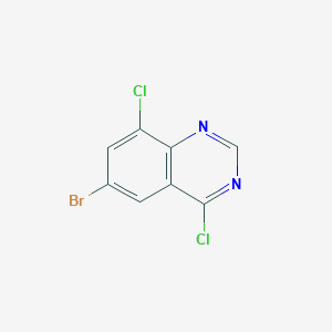 Chemical structure of 6-Bromo-4,8-dichloroquinazoline