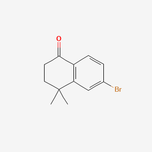 Chemical structure of 6-Bromo-4,4-dimethyl-3,4-dihydronaphthalen-1(2H)-one