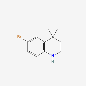 Chemical structure of 6-Bromo-4,4-dimethyl-2,3-dihydro-1H-quinoline