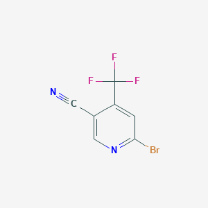 Chemical structure of 6-Bromo-4-(trifluoromethyl)nicotinonitrile