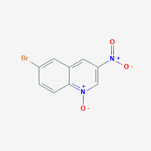 Chemical structure of 6-bromo-3-nitroquinoline 1-oxide