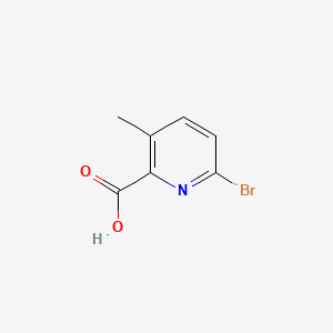 Chemical structure of 6-Bromo-3-methylpicolinic acid