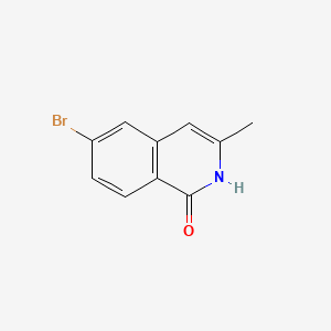 Chemical structure of 6-Bromo-3-methylisoquinolin-1(2H)-one
