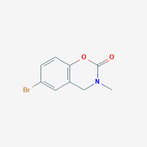 Chemical structure of 6-Bromo-3-methyl-3,4-dihydro-2H-benzo[e][1,3]oxazin-2-one