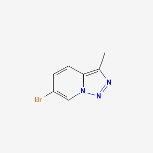 Chemical structure of 6-Bromo-3-methyl-[1,2,3]triazolo[1,5-a]pyridine