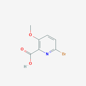 Chemical structure of 6-Bromo-3-methoxypicolinic acid