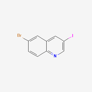 Chemical structure of 6-Bromo-3-iodoquinoline