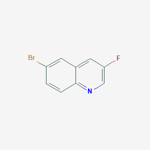 Chemical structure of 6-Bromo-3-fluoroquinoline