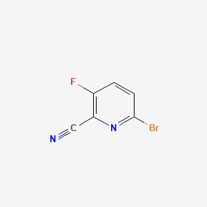 Chemical structure of 6-Bromo-3-fluoropicolinonitrile