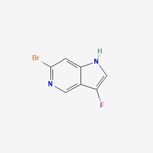 Chemical structure of 6-Bromo-3-fluoro-1H-pyrrolo[3,2-c]pyridine