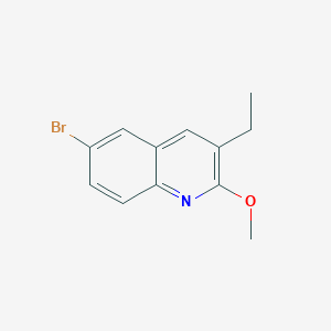 Chemical structure of 6-Bromo-3-ethyl-2-methoxyquinoline