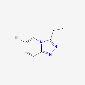 Chemical structure of 6-Bromo-3-ethyl-[1,2,4]triazolo[4,3-a]pyridine