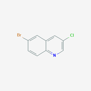 Chemical structure of 6-Bromo-3-chloroquinoline