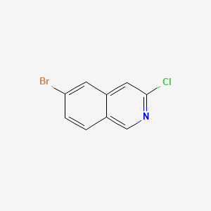 Chemical structure of 6-bromo-3-chloroisoquinoline