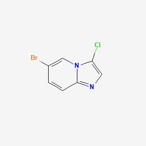 Chemical structure of 6-Bromo-3-chloroimidazo[1,2-a]pyridine