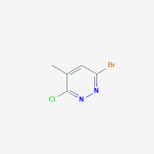 Chemical structure of 6-Bromo-3-chloro-4-methylpyridazine