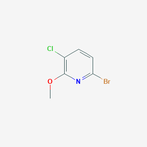 Chemical structure of 6-Bromo-3-chloro-2-methoxypyridine