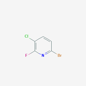 Chemical structure of 6-Bromo-3-chloro-2-fluoropyridine