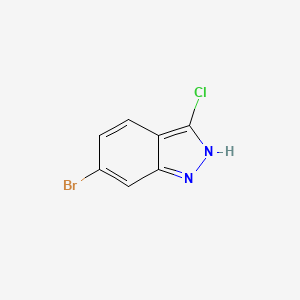 Chemical structure of 6-Bromo-3-chloro-1H-indazole
