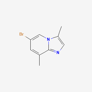 Chemical structure of 6-Bromo-3,8-dimethylimidazo[1,2-a]pyridine