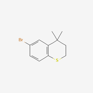 Chemical structure of 6-Bromo-4,4-dimethylthiochroman