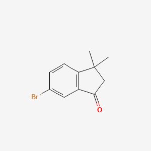 Chemical structure of 6-BroMo-3,3-diMethyl-2,3-dihydro-1H-inden-1-one