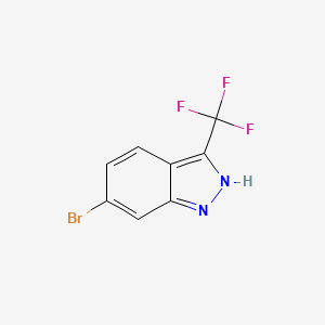 Chemical structure of 6-Bromo-3-(trifluoromethyl)-1H-indazole