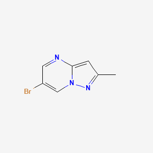 Chemical structure of 6-Bromo-2-methylpyrazolo[1,5-a]pyrimidine