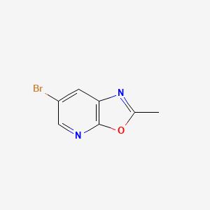 Chemical structure of 6-Bromo-2-methyloxazolo[5,4-b]pyridine