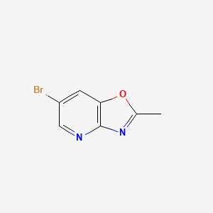 Chemical structure of 6-Bromo-2-methyloxazolo[4,5-b]pyridine
