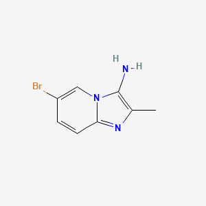 Chemical structure of 6-Bromo-2-methylimidazo[1,2-a]pyridin-3-amine