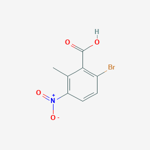 Chemical structure of 6-Bromo-2-methyl-3-nitrobenzoic acid