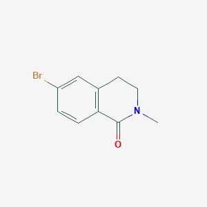 Chemical structure of 6-Bromo-2-methyl-3,4-dihydroisoquinolin-1(2H)-one