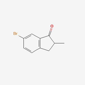 Chemical structure of 6-Bromo-2-methyl-2,3-dihydro-1H-inden-1-one