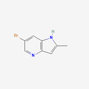 Chemical structure of 6-Bromo-2-methyl-1H-pyrrolo[3,2-b]pyridine