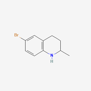 Chemical structure of 6-Bromo-2-methyl-1,2,3,4-tetrahydroquinoline