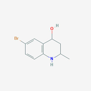 Chemical structure of 6-Bromo-2-methyl-1,2,3,4-tetrahydroquinolin-4-ol