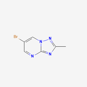 Chemical structure of 6-Bromo-2-methyl[1,2,4]triazolo[1,5-a]pyrimidine