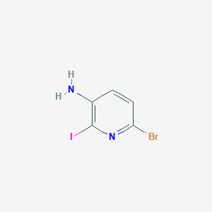 Chemical structure of 6-Bromo-2-iodopyridin-3-amine
