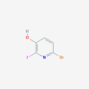 Chemical structure of 6-Bromo-2-iodo-3-pyridinol
