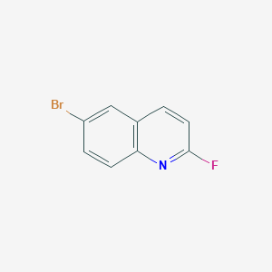 Chemical structure of 6-Bromo-2-fluoroquinoline