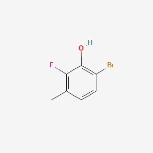 Chemical structure of 6-Bromo-2-fluoro-3-methylphenol